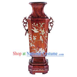 Chinese Palace Wood Handicraft Vase