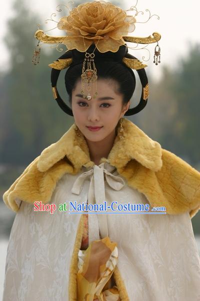 Chinese Classical Tang Dynasty Empress Hair Decoration and Wig Complete Set