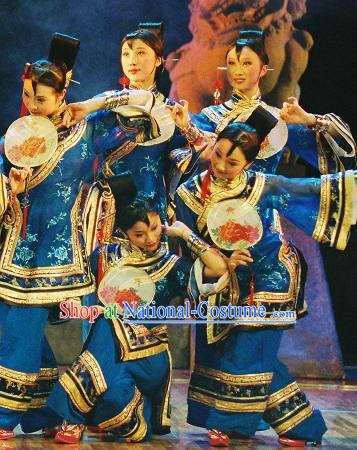 Chinese Traditional Fan Dance Costumes