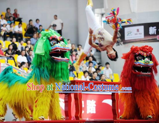 Traditional Chinese Northern Lion Dance Costume 2 Sets