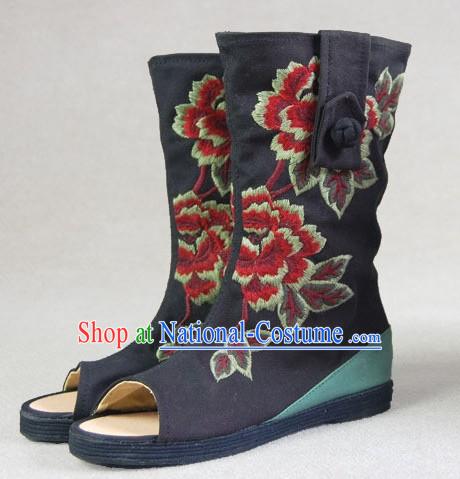 Chinese Embroidery Long Boots