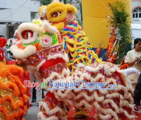 Stunning Handmade Rainbow Lion Dance Costume Complete Set