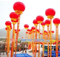 Chinese Traditional Red Inflatable Lanterns