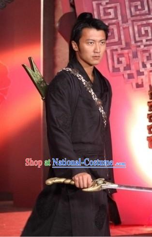 Ancient Chinese Black Knight Costumes Complete Set