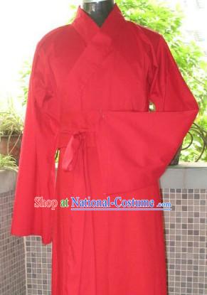 Ancient Chinese Plain Red Wedding Dress for Men