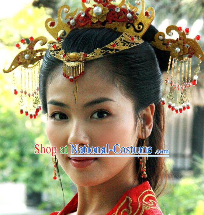 Ancient Chinese Empress Wedding Hair Accessories Complete Set for Brides