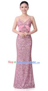 Traditional Shinning Pink Chorus Dresses for Women