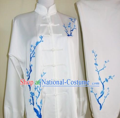 Hand Painted Plum Blossom Martial Art Dresses, Sportswear _ Accessories