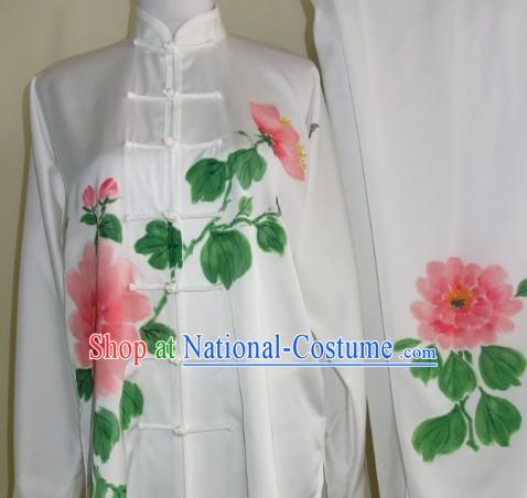 Hand Painted Flower and Butterfly Martial Art Clothes