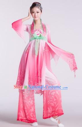 Chinese Classical Dancing Costumes and Hair Accessories for Women