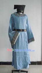 Ancient Chinese Lover Costumes and Hat Complete Set for Men