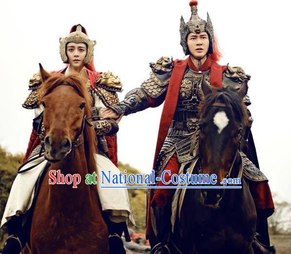 Chinese Armor Costumes and Helmets for Men and Women