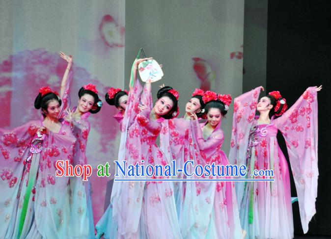 Ancient Chinese Fan Dance Costumes