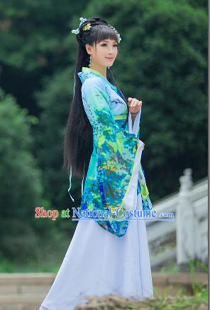 Asian Chinese Hanfu Halloween Costume Cosplay Costumes Superhero Costumes Complete Set