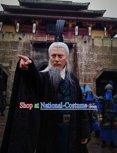Chinese Shang Dynasty Jiang Ziya The Supreme Strategist Jiang Taigong Costumes Chinese Costume Complete Set