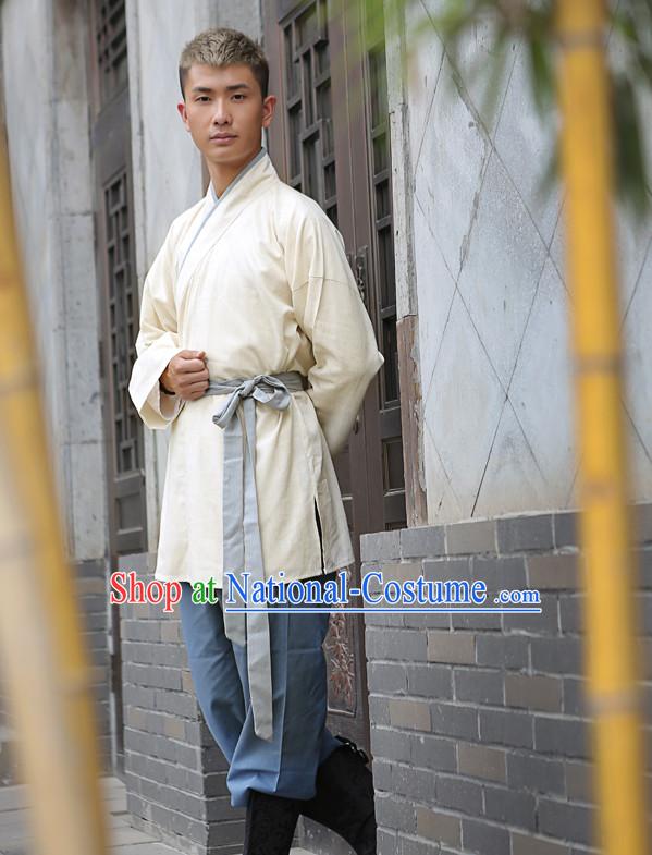 Chinese Costume Chinese Costumes Hanfu Han Dynasty Ancient China Scholar Clothing Dress Garment Suits Clothes Complete Set for Men