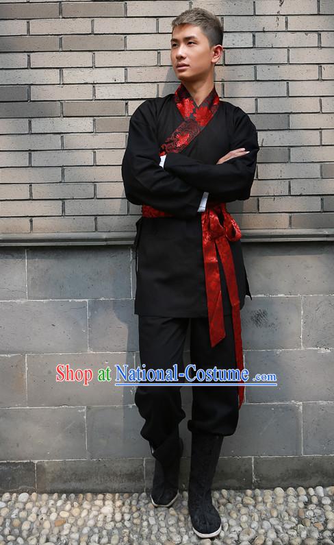 Chinese Costume Chinese Costumes Hanfu Han Dynasty Ancient China Scholar Clothing Dress Garment Suits Clothes Complete Set for Men