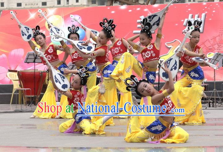 Ancient Chinese Style Fairy Kids Dance Costume Chinese Ancient Costumes Carnival Costumes Fancy Dress Complete Set