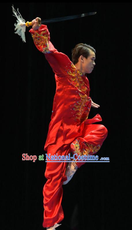 Top Tai Chi Sword Competition Outfit Taiji Swords Contest Jacket Pants Supplies Custom Kung Fu Costume Wu Shu Clothing Martial Arts Costumes for Men Women Kids Boys Girls