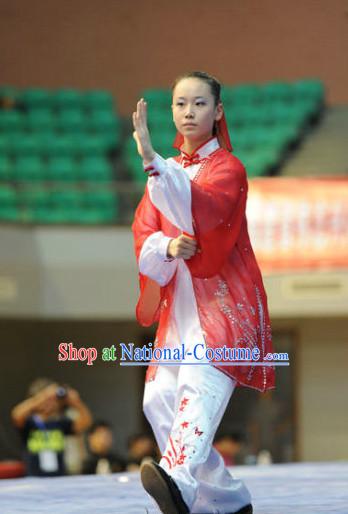 Top Tai Chi Competition Outfit Taiji Contest Jacket Pants Supplies Custom Kung Fu Costume Wu Shu Clothing Martial Arts Costumes for Men Women Kids Boys Girls