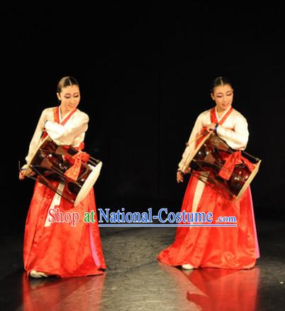 Korean Traditional Hanbok Drum Costume for Women