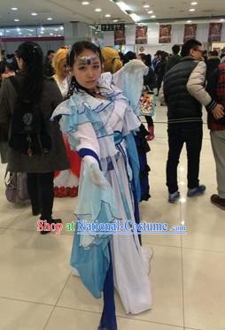 Blue Chinese Classical Cosplay Costumes