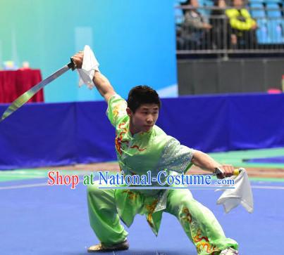 Top Chinese Kungfu Double Forks Kung Fu Costume Kung Fu Combat Costumes Wing Chun Karate Uniform Kung Fu Competition Suit Martial Arts Costumes for Men