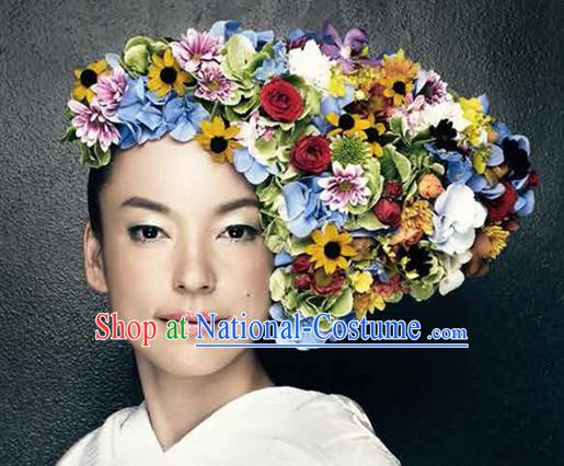 Traditional Japanese Handmade Flower Headwear Hair Accessories