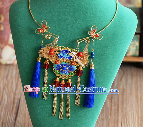 Chinese Imperial Quene Necklace, Empress Necklaces, Xiuhe Suit Necklaces, Wedding Accessories For Women