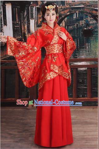 Ancient Chinese Palace Empress Costumes Complete Set, Han Dynasty, Ancient Palace Princess, Hanfu, Wedding Dress Suits For Women
