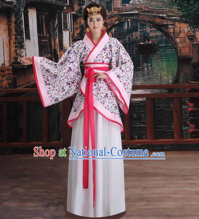 Ancient Chinese Palace Empress Costumes Complete Set, Han Dynasty Ancient Palace Wedding Princess Hanfu Dress Suits For Women