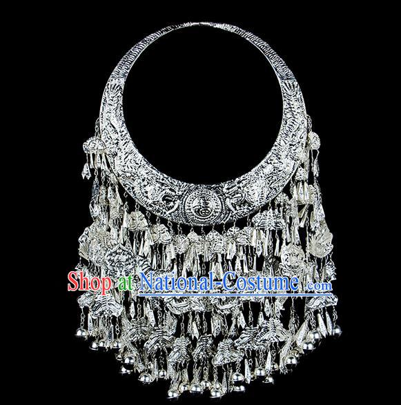 Traditional Chinese Miao Ethnic Minority Necklace Miao Ethnic Jewelry Accessories Complete Set