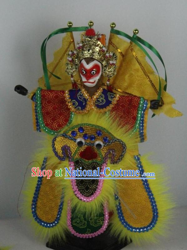 Traditional Chinese Ancient Handmade Monkey King Sun Wukong Glove Puppet Hand Marionette Puppet Hand Puppets