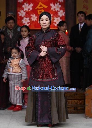 Mandarin Chinese Style Authentic Clothes Culture Costume Minguo Dresses Traditional National Dress Clothing and Headwear Complete Set for Women Girls