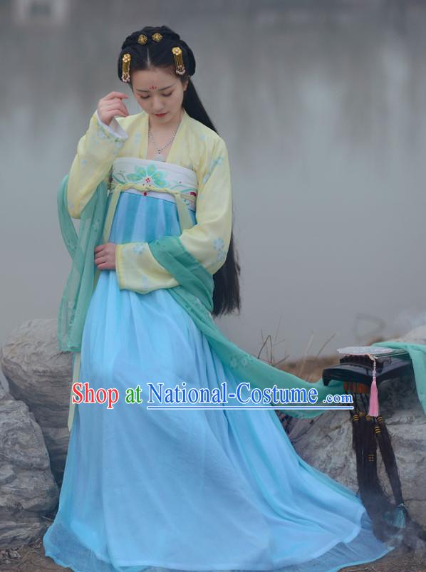Top Chinese Tang Dynasty Hanfu Clothing Chinese Hanfu Costume Hanfu Dress Ancient Chinese Costumes Complete Set for Women Girls Children