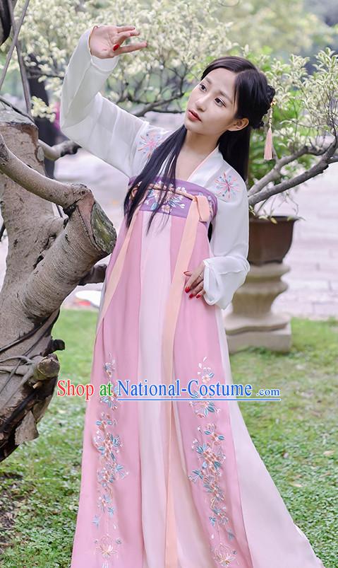 Hanfu Clothing Custom Traditional Chinese Hanfu Dreses Han Clothing Hanzhuang Historical Dress and Accessories Complete Set