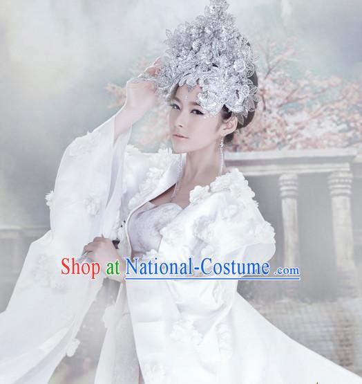 Chinese TV Drama Princess Costume Ancient Theatrical Costumes Historical Clothing and Hair Jewelry Complete Set for Women