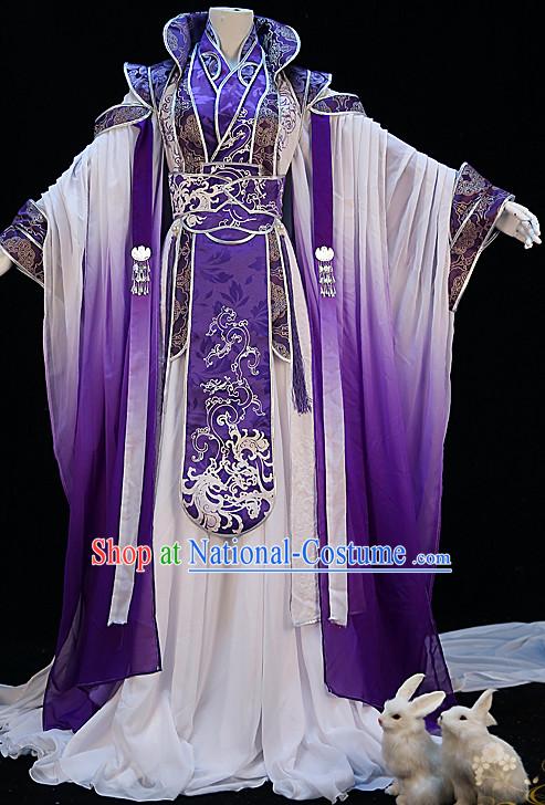 Ancient Chinese Princess Dresses Hanzhuang Han Fu Han Clothing Traditional Chinese Dress Hanfu National Costumes and Hair Jewelry Complete Set for Women or Girls