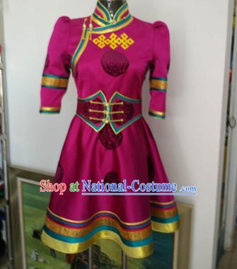 Chinese Mongolian Minority Mongol Women Dress Mongolia Minority Dresses Ethnic Mongolian Costume Complete Set