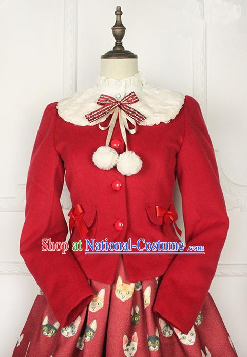 Traditional Classic Elegant Women Costume Woolen Jacket, Restoring Ancient Wool Sweet Short Coat  for Women