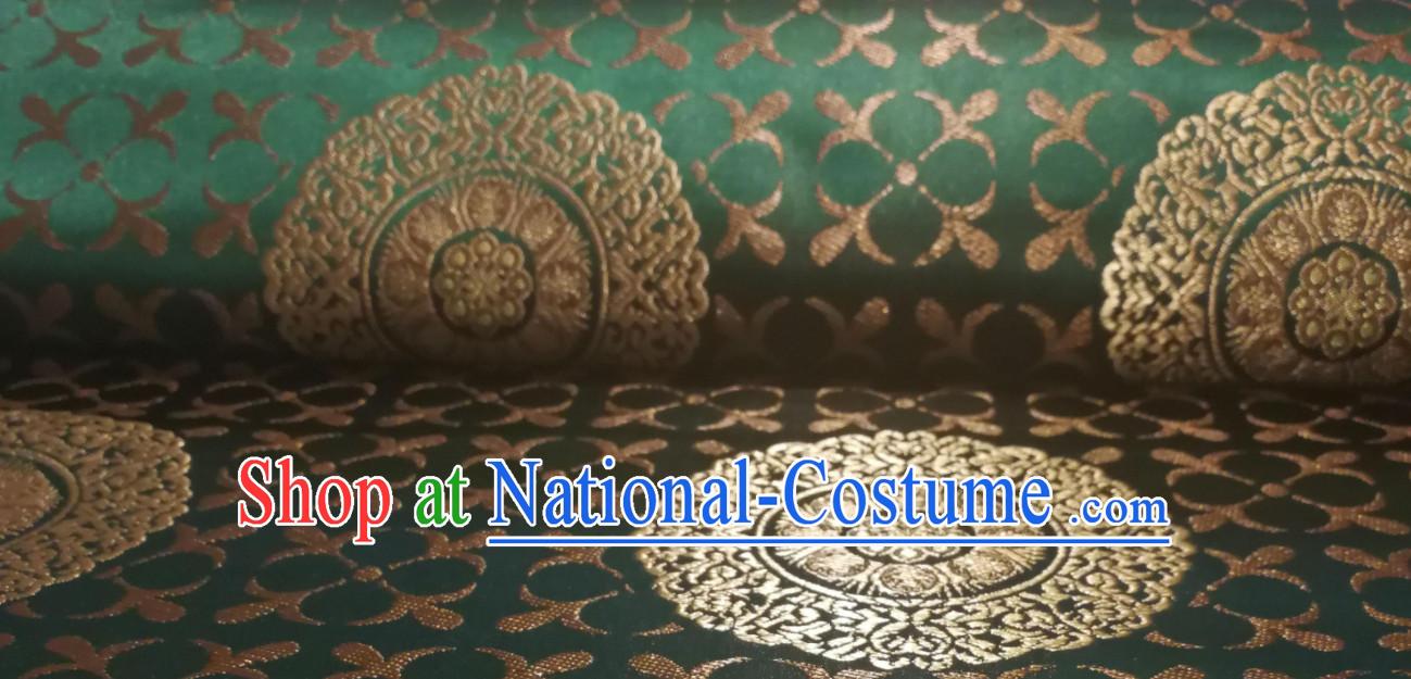 Asian Chinese Royal Palace Style Traditional Pattern Peony Flower Design Brocade Fabric Silk Fabric Chinese Fabric Asian Material