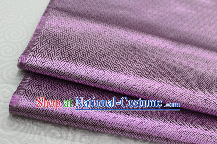 Chinese Traditional Royal Palace Pattern Mongolian Robe Purple Brocade Fabric, Chinese Ancient Emperor Costume Drapery Hanfu Tang Suit Material