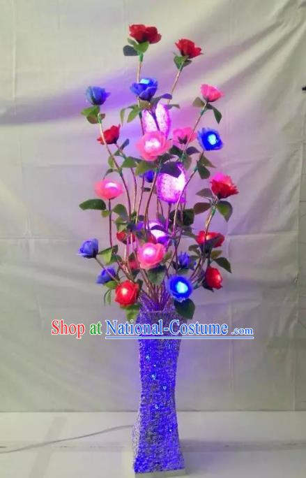 Chinese Traditional Electric LED Flowers Lantern Desk Lamp Home Decoration Lights