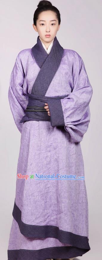 Traditional Ancient Chinese Elegant Young Lady Costume, Chinese Ancient Han Dynasty Scholar Dress, Cosplay Chinese Television Drama Above The Clouds Imperial Princess Hanfu Trailing Clothing for Women
