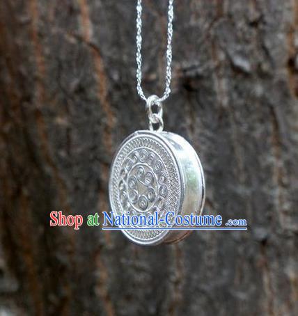 Traditional Handmade Chinese Ancient Classical Accessories Miao Nationality Pendant Sweater Chain Pendent for Women
