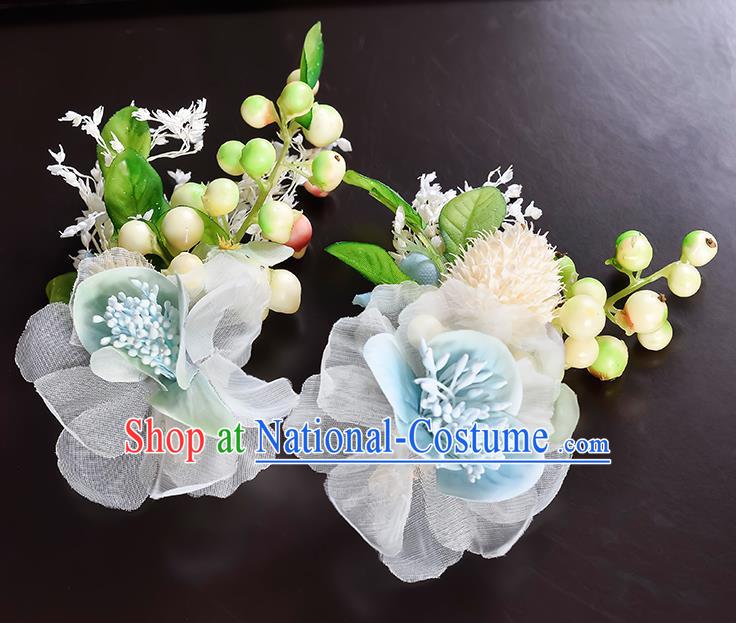 Top Grade Handmade Chinese Classical Hair Accessories Princess Wedding Baroque Headwear Flowers Hair Claw Hair Claw for Women