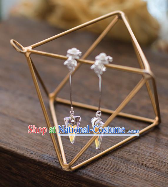 Top Grade Handmade Classical Hair Accessories Baroque Tassel Earrings, Princess Crystal Eardrop for Women