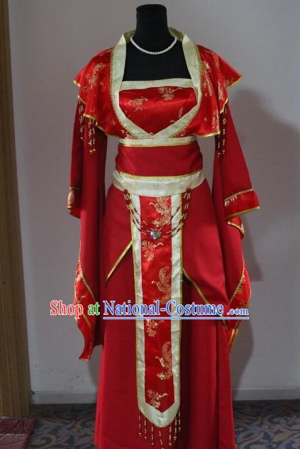 Traditional Ancient Chinese Imperial Consort Costume, Asian Chinese Tang Dynasty Empress Embroidered Clothing for Women