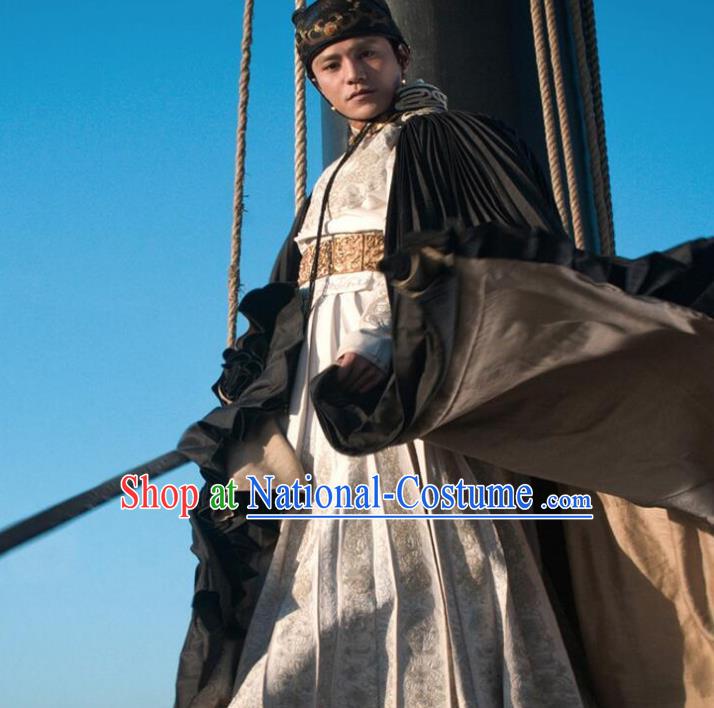 Traditional Ancient Chinese Swordsman Costume, Asian Chinese Ming Dynasty Knight-errant Clothing for Men