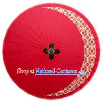 Asian China Dance Umbrella Stage Performance Umbrella Handmade Printing Red Oil-paper Umbrellas